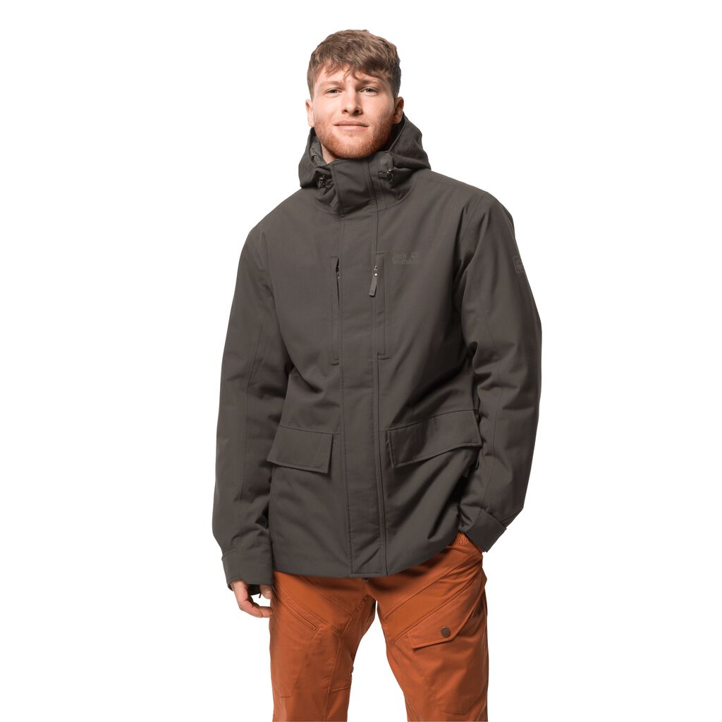 Jack Wolfskin WEST μπουφαν χειμερινα ανδρικα γκρι καφε | GR0844983